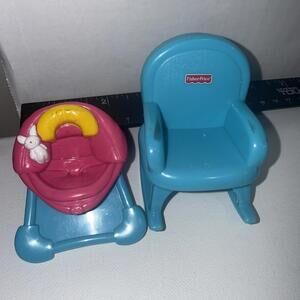 Vintage 2005 Fisher-Price Loving Family Baby’s Room Rocking Chair Bouncer‎ Seat